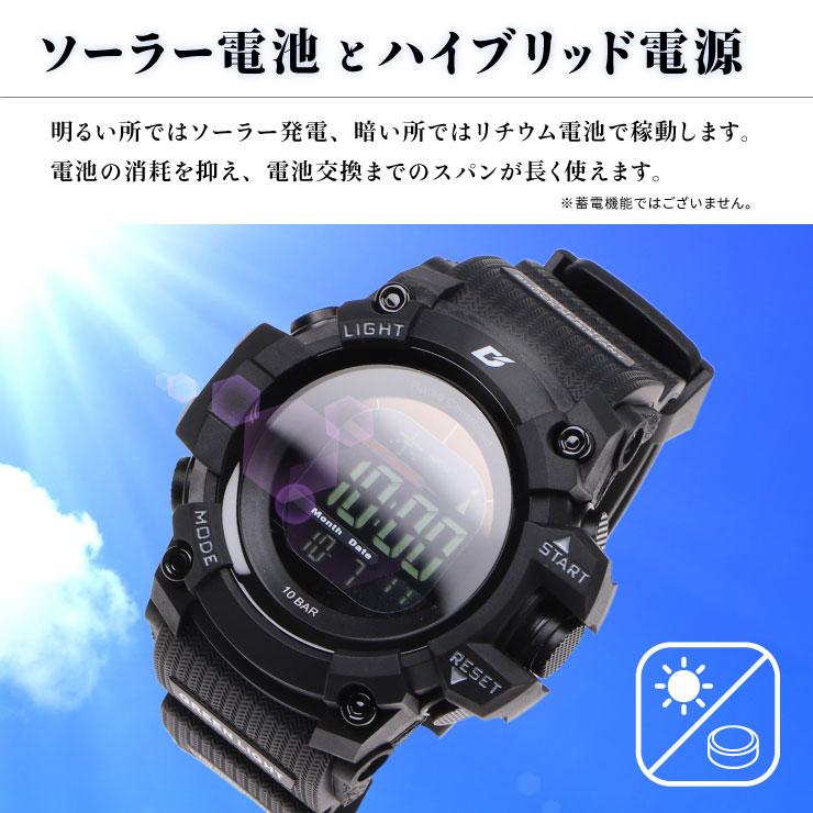 Multifunktionale Funk-Solar-Armbanduhr Digitale Uhr Wasserdicht EL-Hintergrundbeleuchtung Urethanarmband Wecker Kalender Herren Sport DASH Geschenk Präsent Vatertag