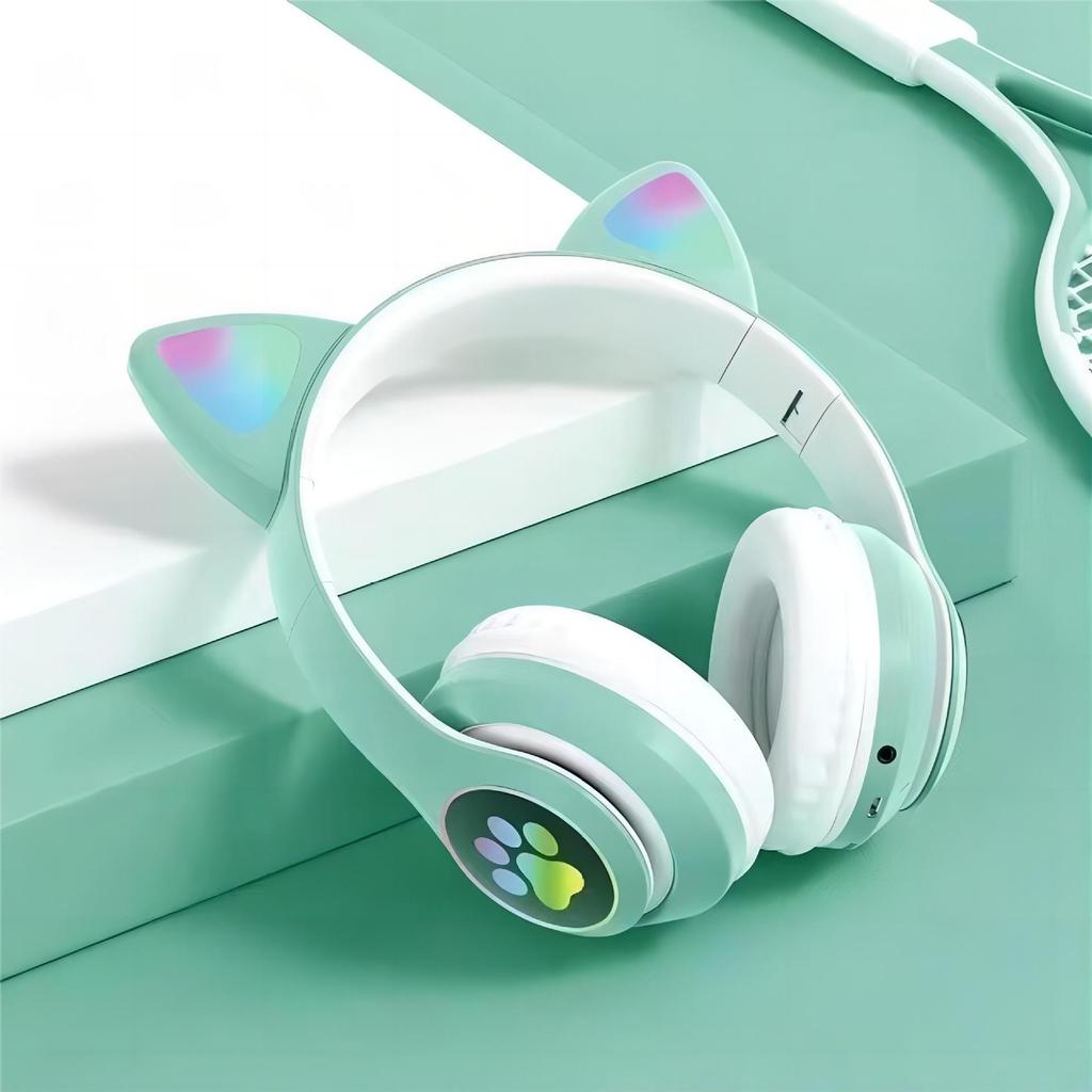 Luminous Cat Ear Bluetooth Headphones STN-28: Long Battery Life, Wireless Headband Headset Bestseller.