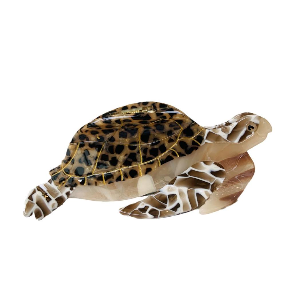 Ocean Series Acetate Claw Clip - Penguin & Shark Animal Design Hair Accessory