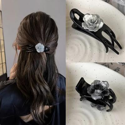 Floral Hair Claws Elegant Lady Barrettes Hair Claw Clip for Women Female Fashion Hair Styling Accessories Headdress Headwear