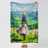 Anime V-Violet Evergarden-n Throw Thick Comfort Flannel Quilt, Multi-scene Use Indoor Outdoor Daily Nap