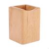 Wooden Pen Holder Minimalist Design Wood Pencil Cup Multifunctional Square for Office,