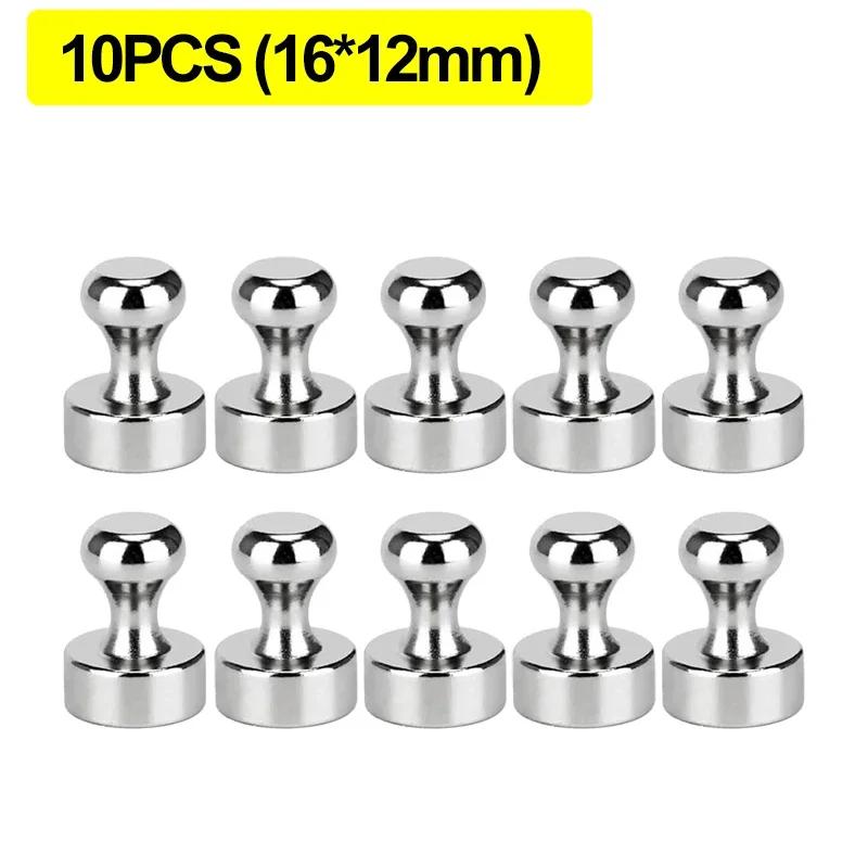 Small Fridge Magnet Pushpins Sucker Strong Neodymium Magnetic Thumbtack Metal Magnet Push Pin for Whiteboard Office School Map