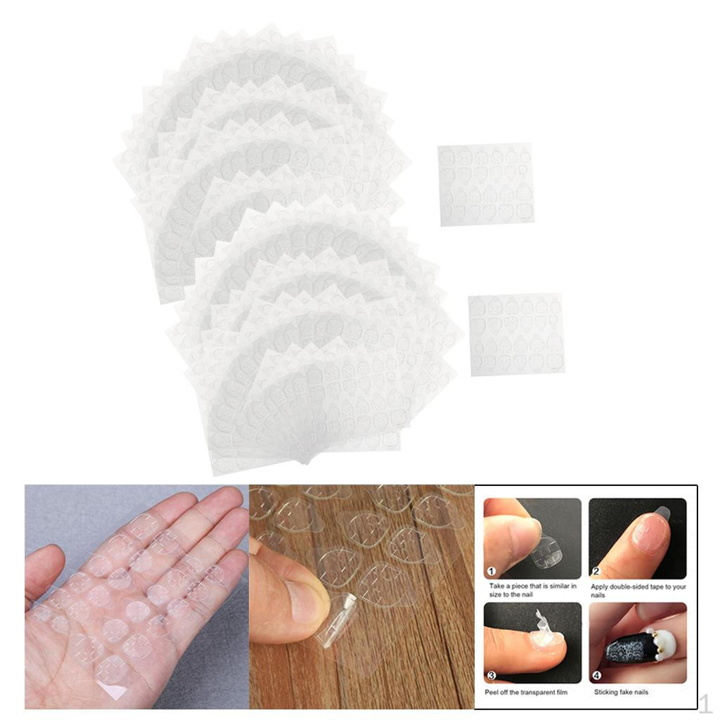 480pcs Nail Glue Sticker Tabs Flexible Gel Tape Tips