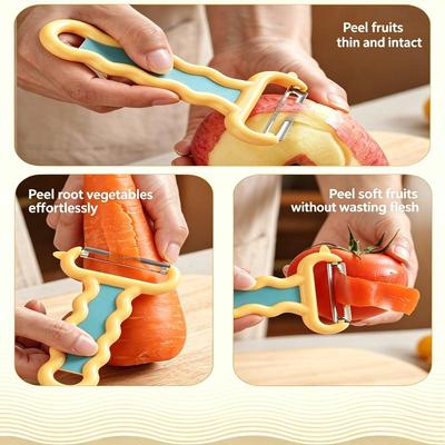 1/2Pcs Veggie Peeler Ergonomic Kitchen Gadget Vegetable Slicer For Camping Picnic Traveling Bbq Party Women Men Adults Elderly
