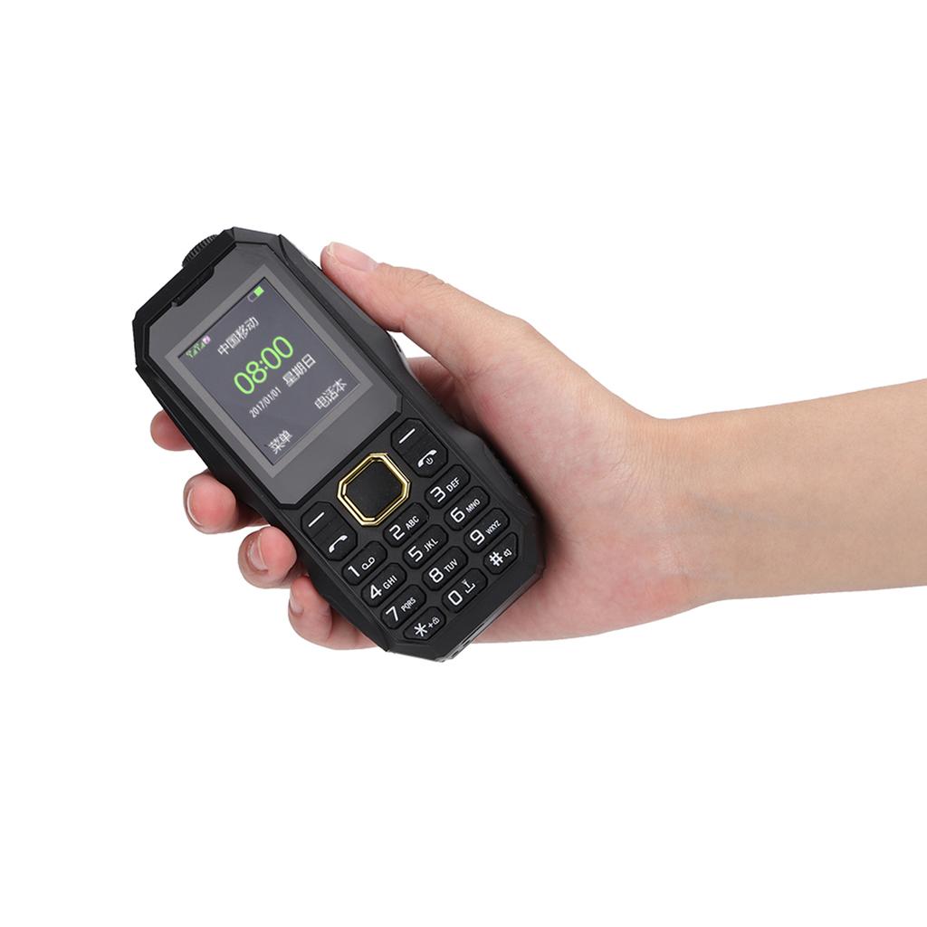 Outdoor Dual SIM Long Standby Mobile Phone 5800mAh Cellphone Black(EU Plug 110‑240V)