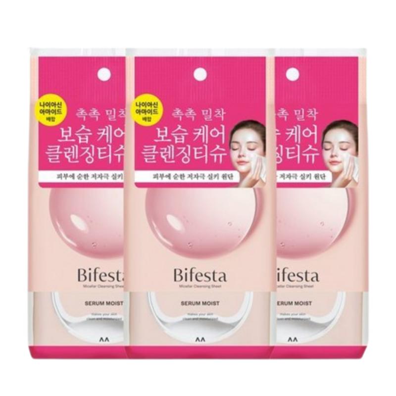 Bifesta Micellar Cleansing Tissue Serum Moist Set (46 sheets x 3 packs)