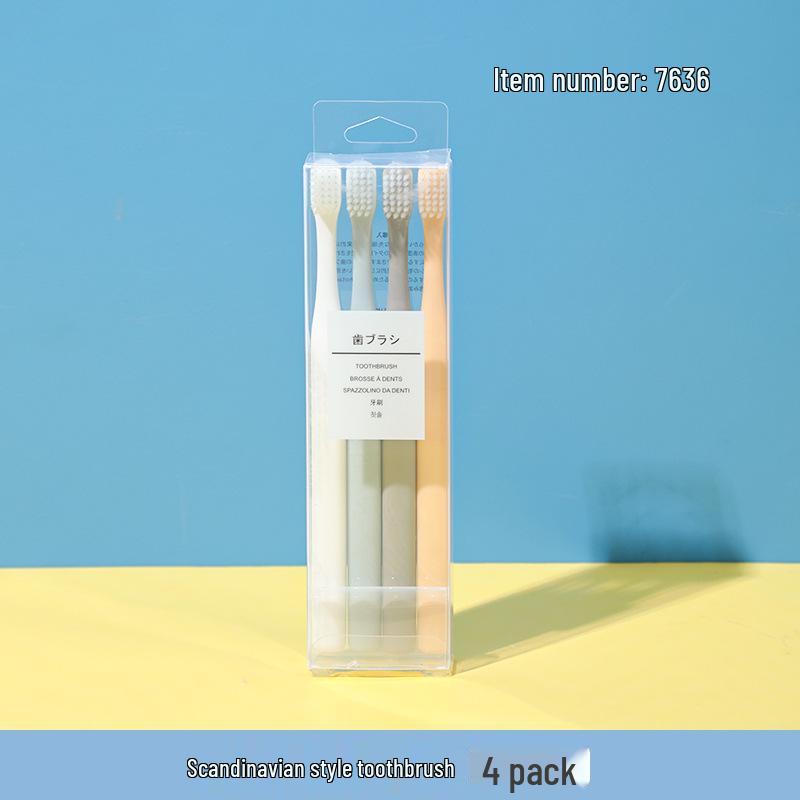 

Скандинавский стиль, красочный набор зубных щеток - 4 штуки