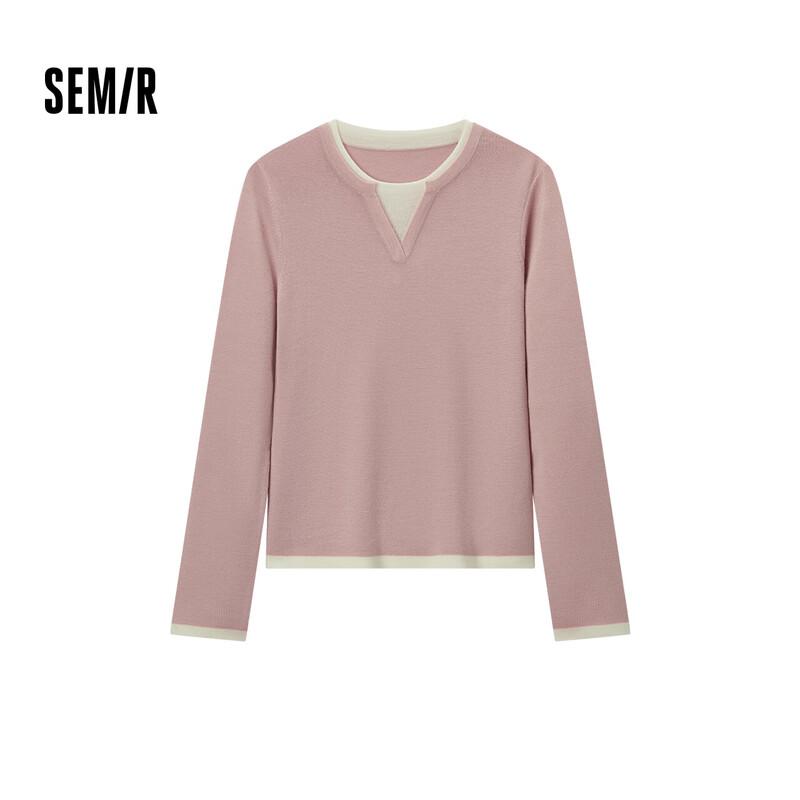 Semir Women's Faux Two-Piece Wool-Blend Knitted Sweater