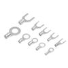 320Pcs Ring Terminal Fork Connector Kit Non Insulated Wire Lugs Battery Cable Terminals Electric Cop