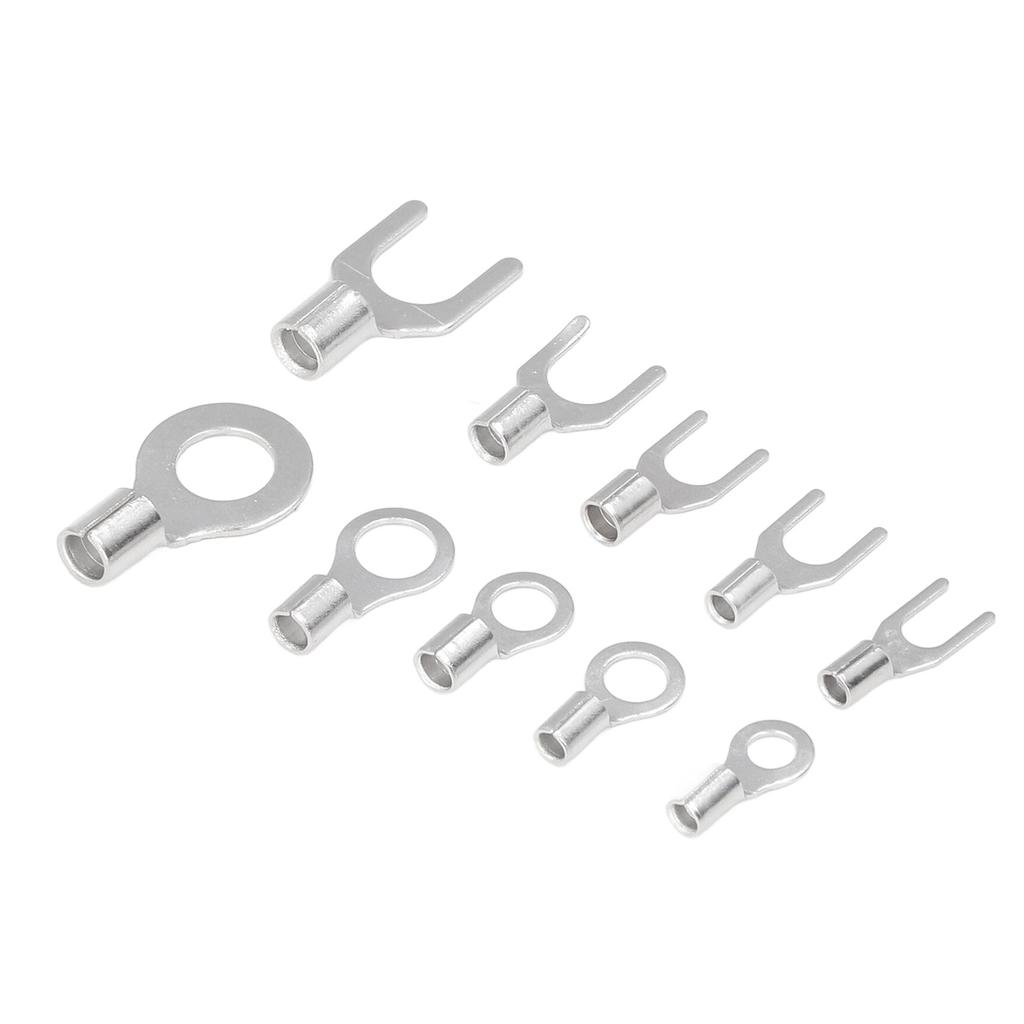 320Pcs Ring Terminal Fork Connector Kit Non Insulated Wire Lugs Battery Cable Terminals Electric Cop