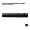 Official Umbra Wall Wall Storage FLIP 2318850040 Hooks, Hanger, Hooks, Wooden, Black, 5-Row HOOK,