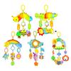 Rainbow Leaves Baby Crib Mobile & Plush Animal Rattle Toy
