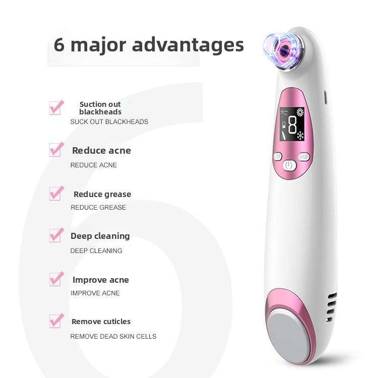 New Electric Blackhead Absorber Pore Acne Deep Cleansing Apparatus Household Multifunctional Cold and Hot Compress Facial Beauty Apparatus