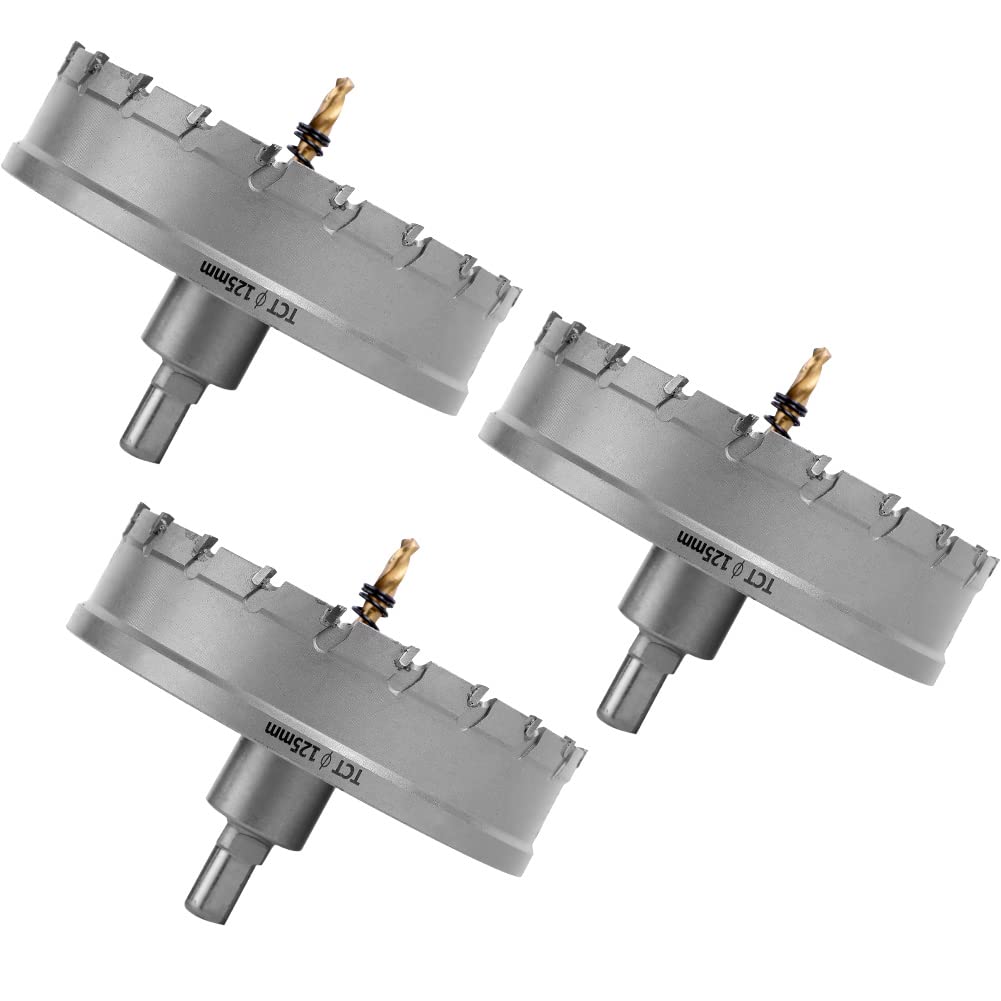 

ShopXJ Сверхтвердая нержавеющая сталь Рекомендуется под контролем профессиональных электриков и плотников Пилы, & (Набор из 3 штук, 125 мм) золотой