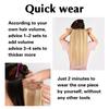 5Clips In Hair Synthetic Long Straight Hair Extensions Natural Hairpiece For Women Cosplay Party Wear