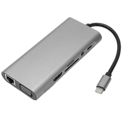 USB C Hub 11 in 1 HD Multimedia Interface VGA PD 5 Gbit/s Übertragung Dockingstation für Laptops