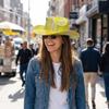 Glamouröser Neon-Westernhut Perlmuttglanz Western-Cowboyhut Cowgirl-Partyhut Western-Thema