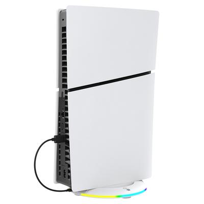 Suport vertical RGB cu suport anti-alunecare Dock pentru consolă Stabil pentru consolă PS5 Slim pentru disc/versiunea digitală PS5 Slim