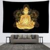 Goldener Buddha-Wandteppich, Wandbehang, psychedelisch, geheimnisvoll, Hippie-Tapies, böhmische Wohnzimmer-Heimdekoration