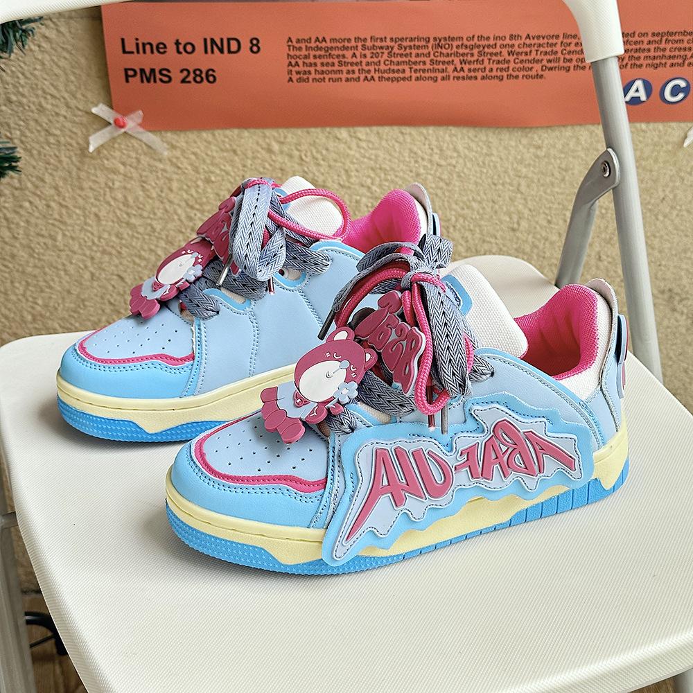 

Женские кеды для скейтборда, весенние новинки, универсальные, ins супер огонь, серые кеды, парные, легкие, на платформе, хлеб, женская обувь 35