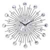 33cm Digital Round Clock Quartz Movement Hanging Wall Watches Battery Powered Jeweled Artistic Background Housewear Furnishings