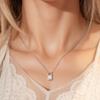 New Sterling copper Moon Protective Hand Pendant Chain Necklace 925 copper Charm Necklace for Women Fine Zircon Gift