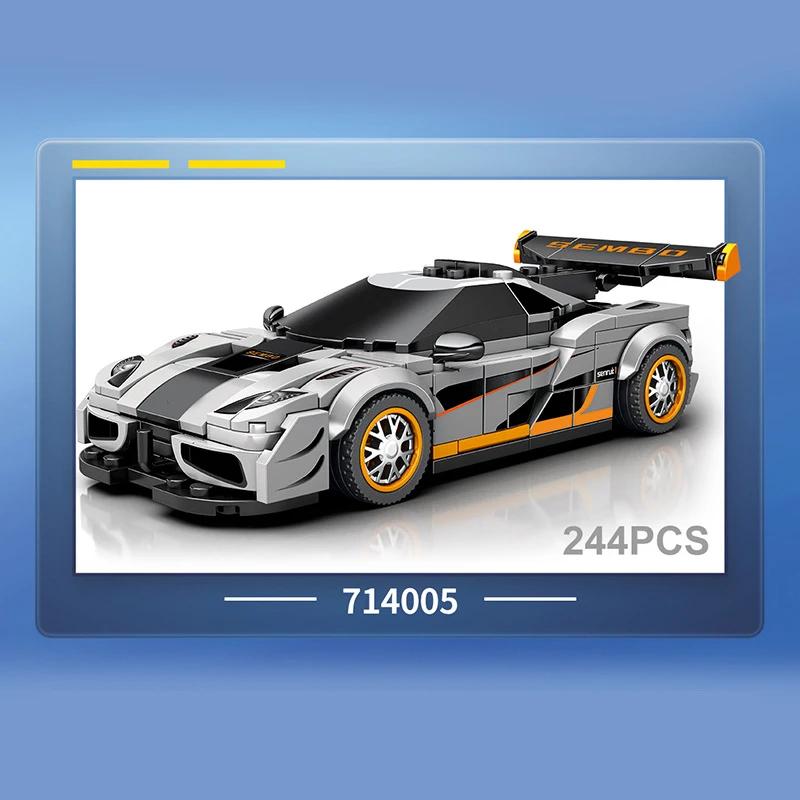 City Speed Champion Sports Car Building Blocks Technique Car Carro Rennau Voiture Vehicle MOC Educational Construction Toys