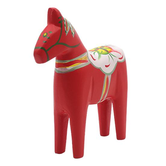 Figurina Cavallo di Troia Dala Dipinta a Mano Statua Cavallo in Legno Massiccio Decorativa Rustica