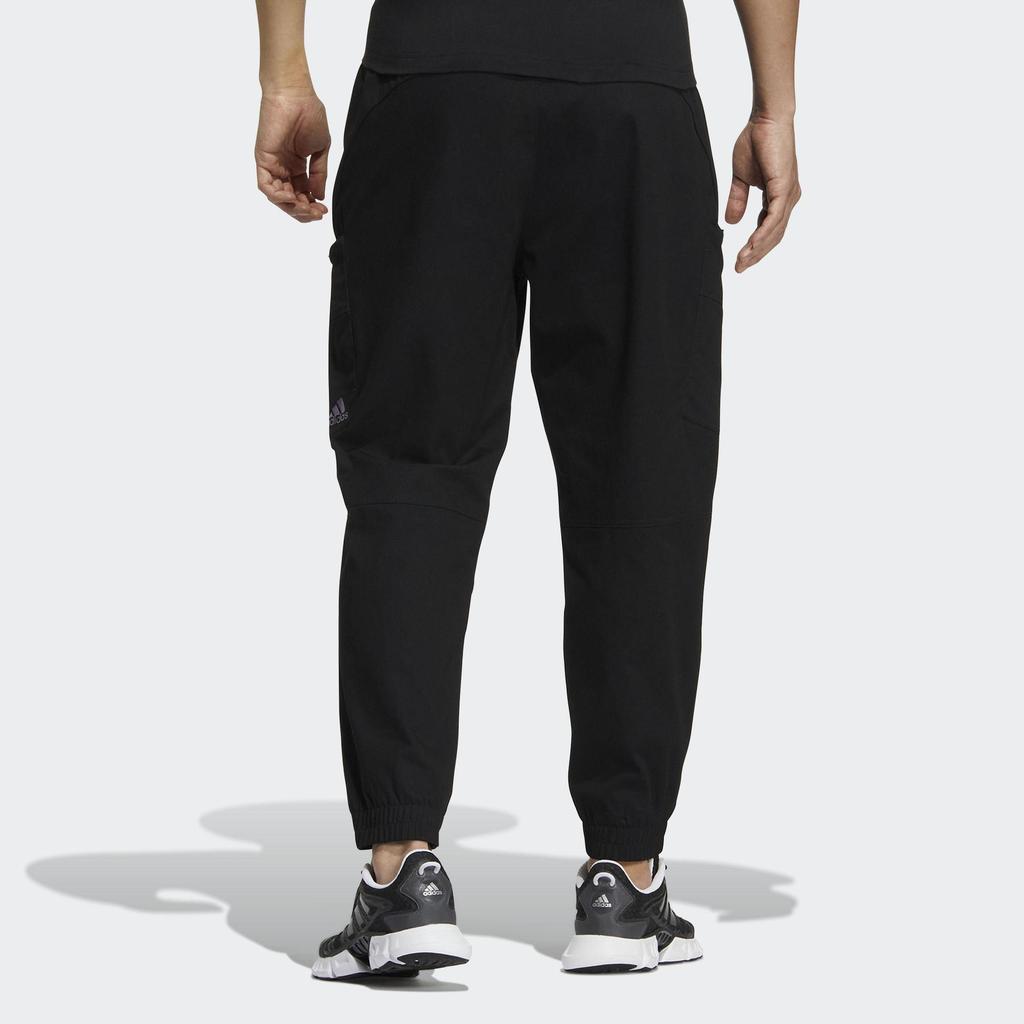 Adidas Logo Regular Fit Tapered Cuff Knit Track Pants Men Black HM2989
