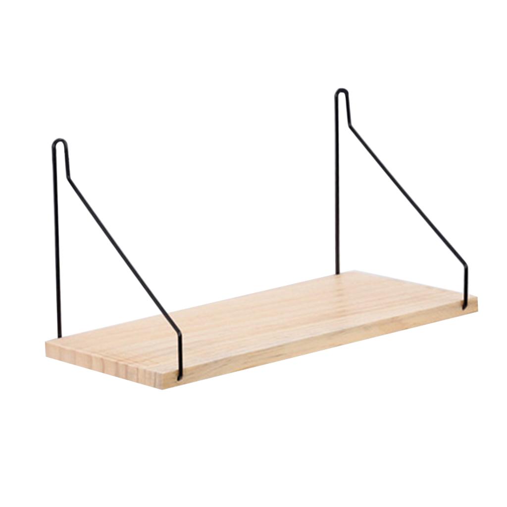 Floating Shelves Wall Mounted Wood Hanging Display Storage Beige S