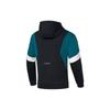 Li Ning Color Block Kapuzen-Sport-Sweatshirt Herren Sweatshirts Schwarz AWDQ107-1