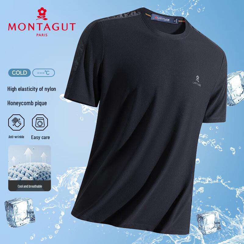 MONTAGUT Men's Short Sleeve Breathable Cotton T-Shirt