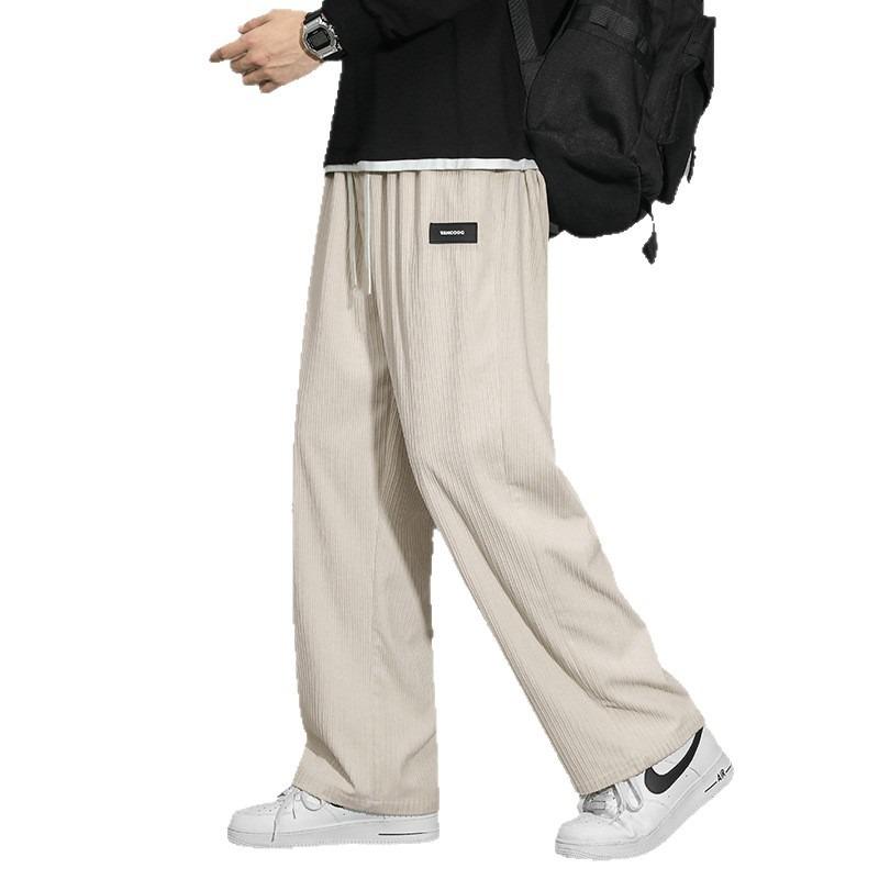Corduroy Men's Pants Casual Pants Winter New Fleece Thickened Trend Loose Straight Sports Trousers