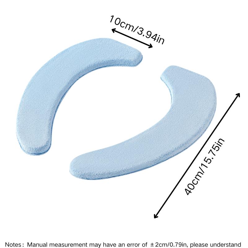 [Plush Toilet Cushion] Soft Plush 1 Pair Toilet Seat Cushion | Universal Four Seasons Bathroom Accessories - Easy Clean & Stick, Home Decor