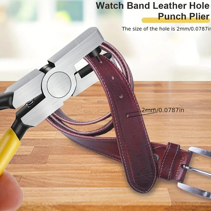 2,0 mm Lederlochzange - Universelles Zangenwerkzeug für Gürtel/Halsbänder/Schuhe Mühelose DIY-Handarbeit & Reparatur Dünne Riemen Lederbearbeitung