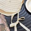 Ribbon Women Striped Fisherman Hat Wide Brim Bucket Hat Casual Sunscreen Visor Cap  Outdoor