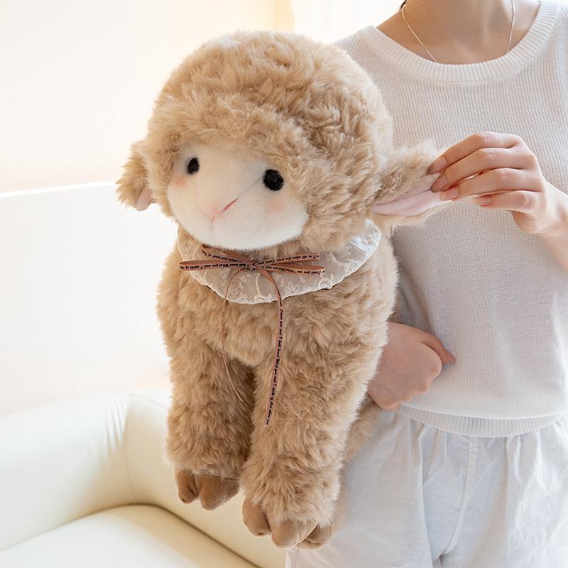 24/35/50cm Cute Sheep Plush Toy Kawaii Cartoon Fluffy Soft Animals Stuffed Doll Sleeping Pillow Accompany Toys Home Decor Gift