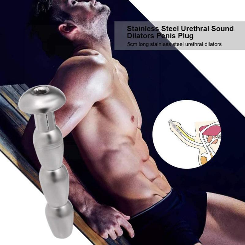 Metal Urethral Dilator for Men Stimulation Massager Male Urethra Penis Plug