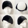 Elastic Hairbands Solid Color Turban Hat New Fluffy Plush Headband  Daily Wear