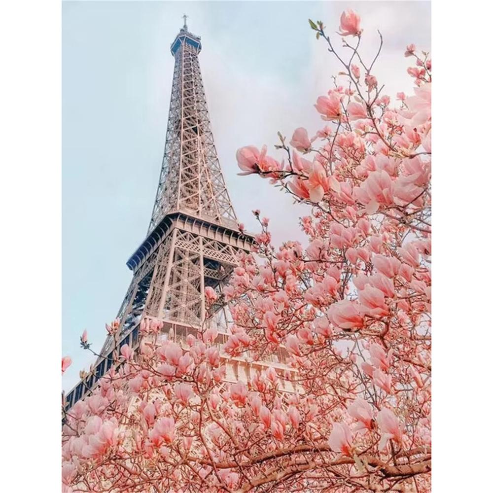 DIY Diamond Painting Iron Tower Cross Stitch Kit Mosaic Art Diamond Painting Full Circle Diamond Home Decoration