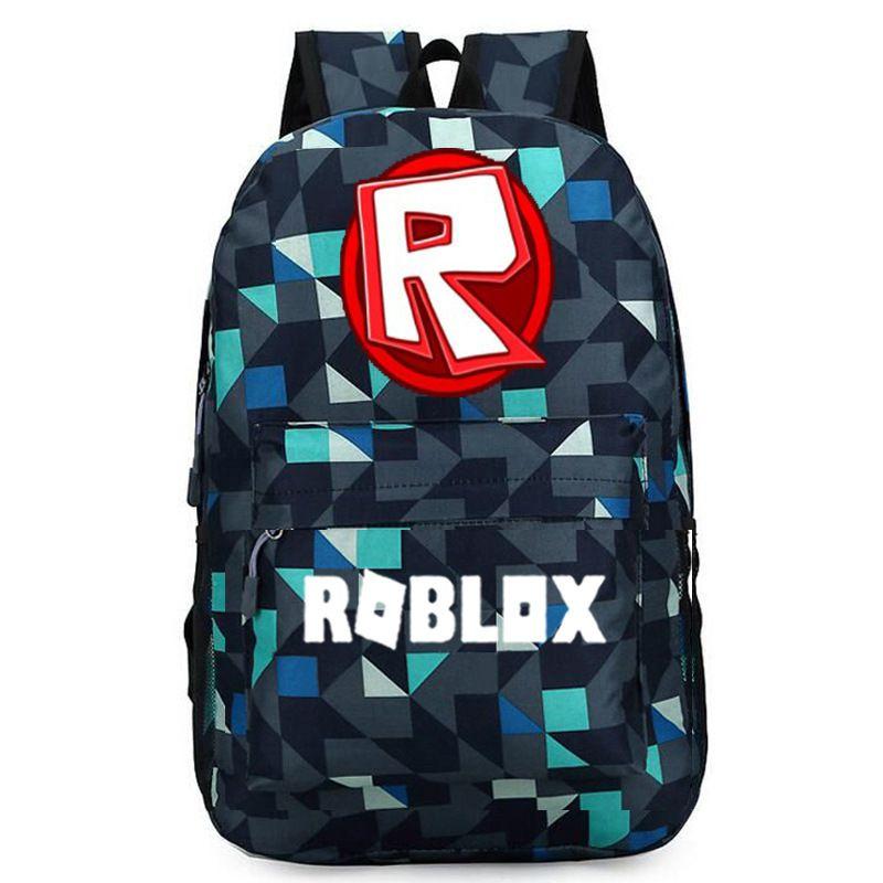 Stylish Roblox Backpack For Kids Featuring A Vibrant Cartoon Pattern And Large Capacity