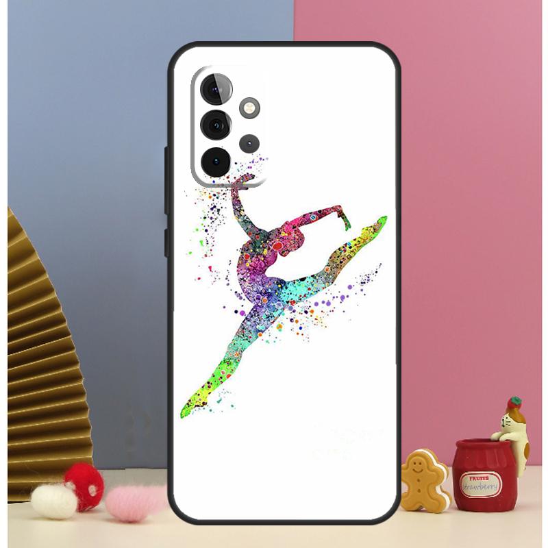 Gymnastics Oil Painting Phone Case For Samsung Galaxy A12 A32 A52 A14 A24 A34 A54 A53 A33 A13 A15 A25 A71 A51 Cover