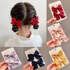 2Pairs  Lovely Bow Headgear Sweet Little Girl Hair Accessories Summer Girls Net Red Baby Hairpins Children Hair Clips Gifts