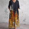 Abiti casual con scollo a V e maniche 2/1 primavera estate moda donna