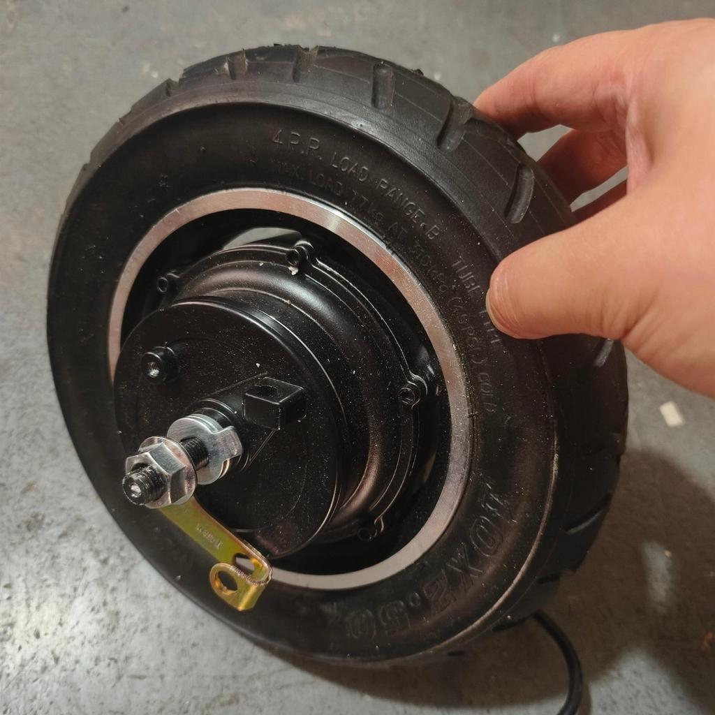 Compact Harley 10" Brushless Hub Motor for Electric Scooters - 24V/36V/48V, 350W/500W with Drum Brake.