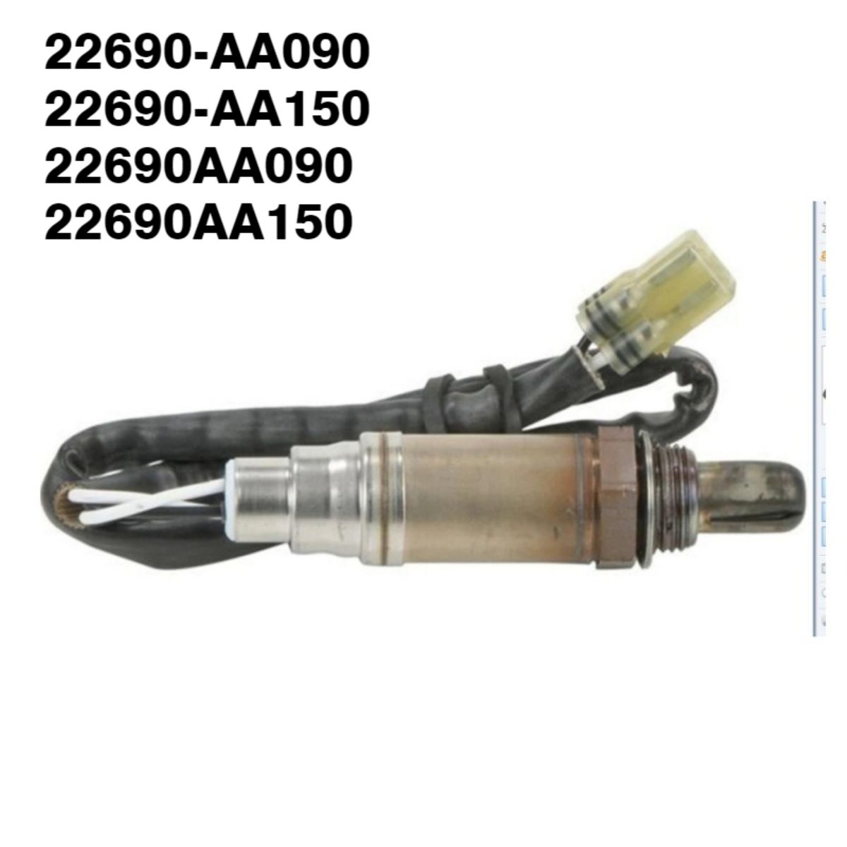 3 wires oxygen sensor compatible for subaru 22690-aa090 22690-aa150; 22690aa090, 22690aa150
