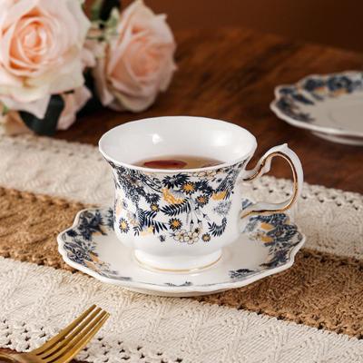 Ensemble Tasses et Soucoupes en Porcelaine Tasse à Café Portable Polyvalente Unique 260ml Cappuccino Thé