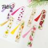Aesthetic Page Holders Dried Flower Resin Bookmarks with Tassels, Double-Sided Magnetic Birthday Gift for Readers Book Lovers Friends, Pretty