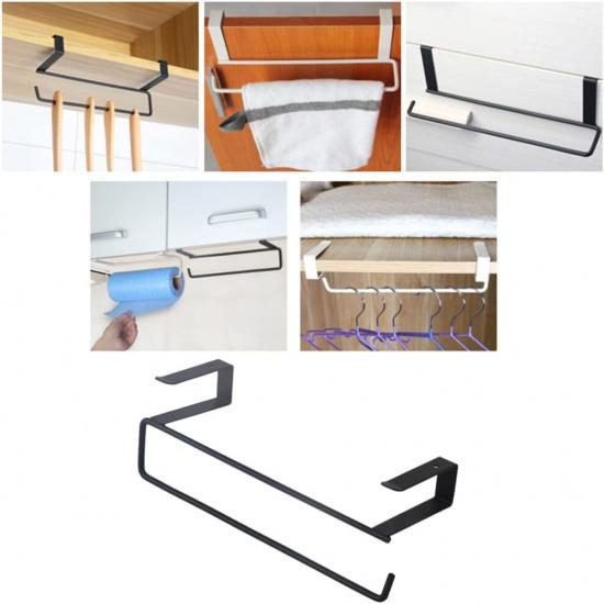 MAGICLULU Paper Towel Hanger Holder Metal Kitchen Roll Paper Holder Under Cabinets Shelf Tissue Hanger Organizer Rack Towel Bar for Kitchen Bathroom